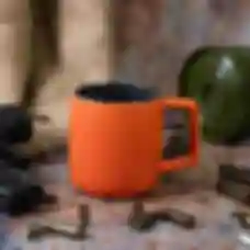 Помаранчева чашка з логотипом Терористів ⦁ Атрибутика та сувеніри Counter-Strike • Подарунки у стилі гри Контр-Страйк