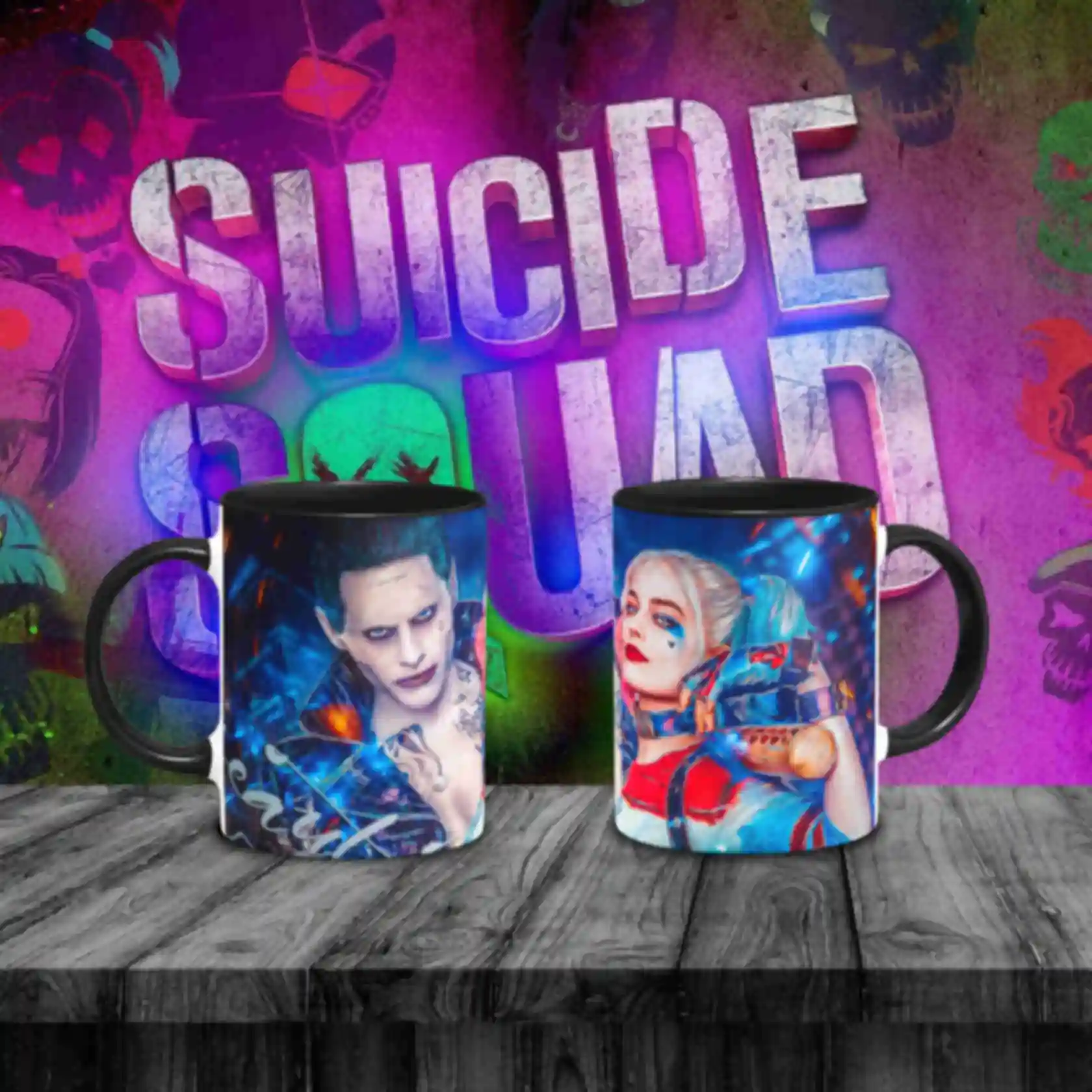 Чашка Джокер і Харлі Квінн ⦁ Joker and Harley ⦁ Кружка з героями всесвіту DC ⦁ Подарунки ДС
