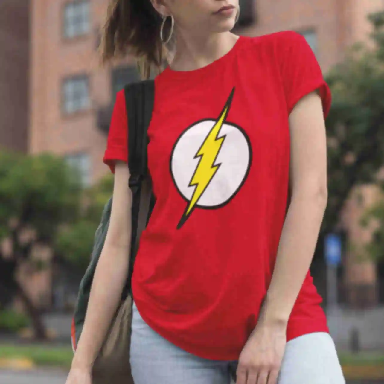 Футболка №11 • Логотип Флеша • Flash • Мерч • Одяг з супергероями в стилі DCФото №2