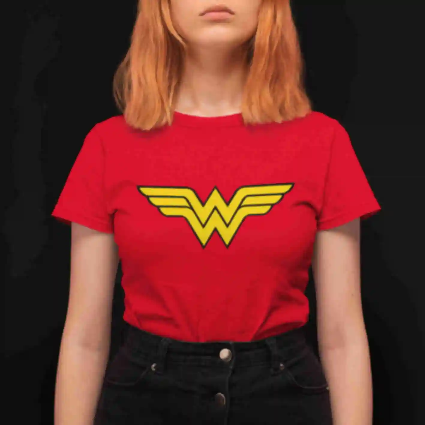 Футболка №24 • Логотип Чудо-жінки • Wonder Woman • DC, червонаФото №50