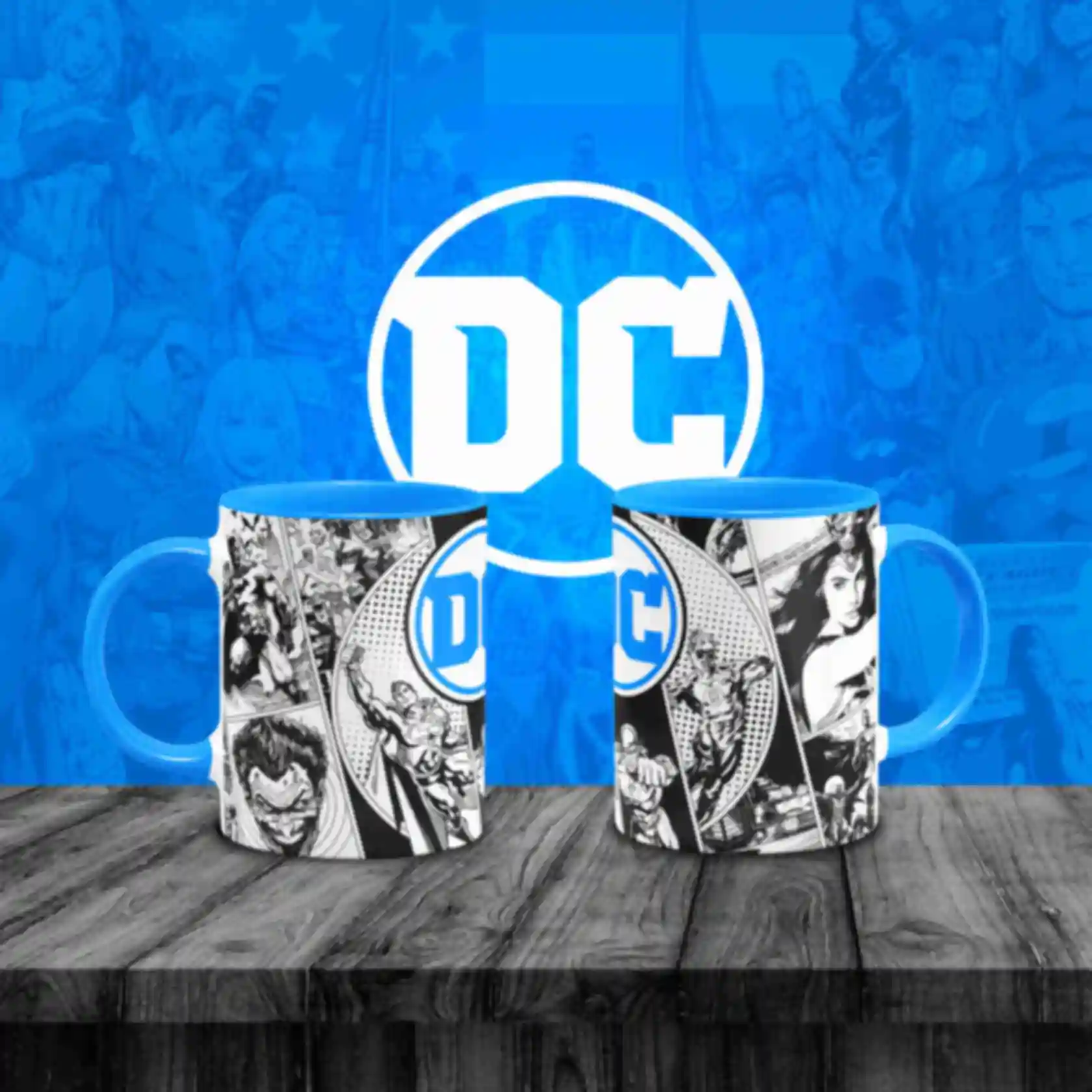 Чашка з супергероями ⦁ Комікс ⦁ Горнятко в стилі всесвіту DC ⦁ Подарунки ДСФото №73