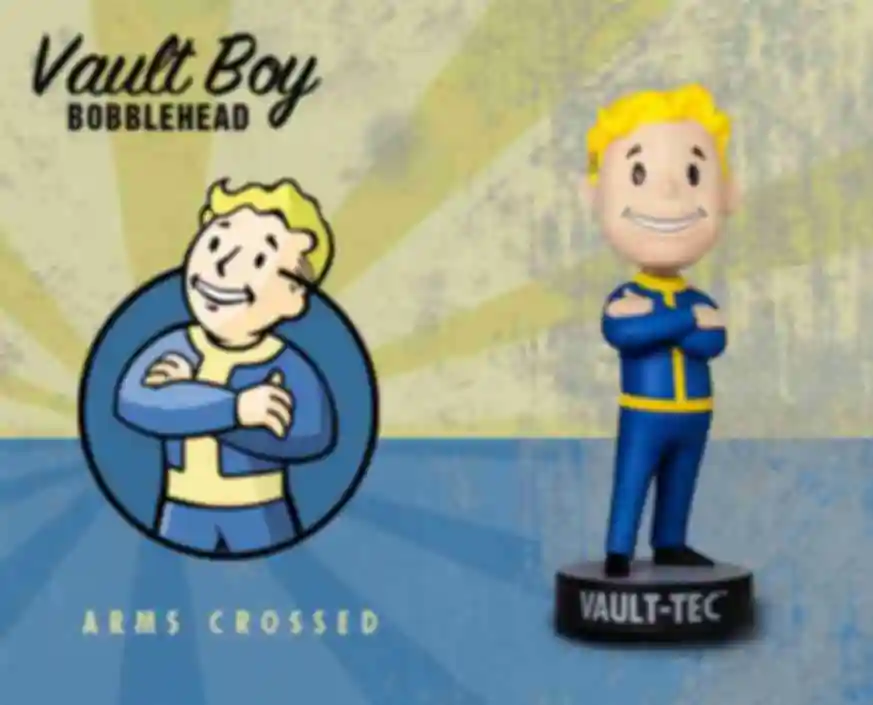 УЦІНКА Фігурка Vault Boy • Arms Crossed • Подарунки для фаната гри Fallout • Сувеніри з Фолауту