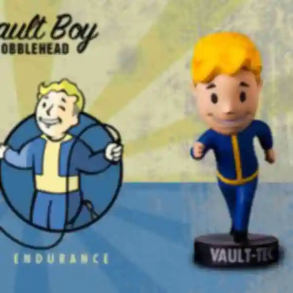 Фигурка Vault Boy • Endurance • Подарки для фаната игры Fallout • Сувениры по Фоллауту 