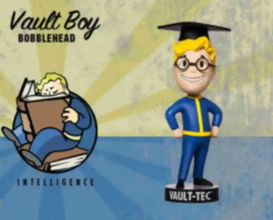 Фігурка Vault Boy • Intelligence • Подарунки для фаната гри Fallout • Сувеніри з Фаллауту