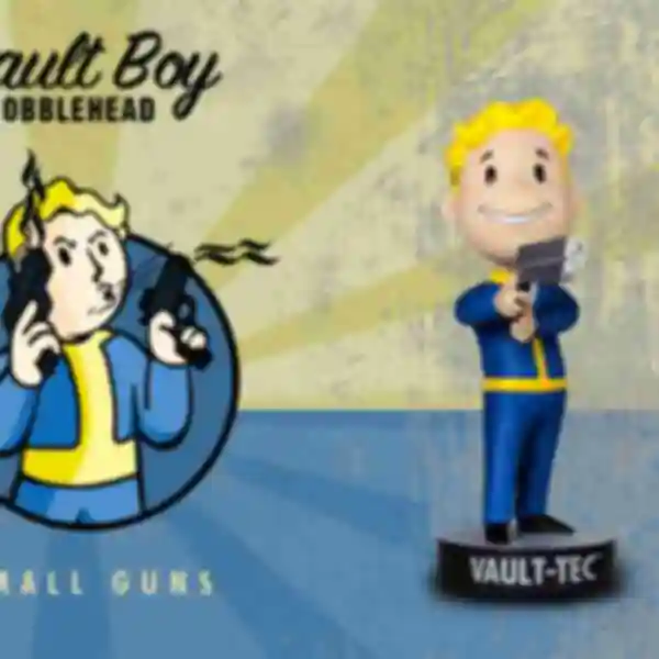 Фигурка Vault Boy • Small Guns • Подарки для фаната игры Fallout • Сувениры по Фаллауту 