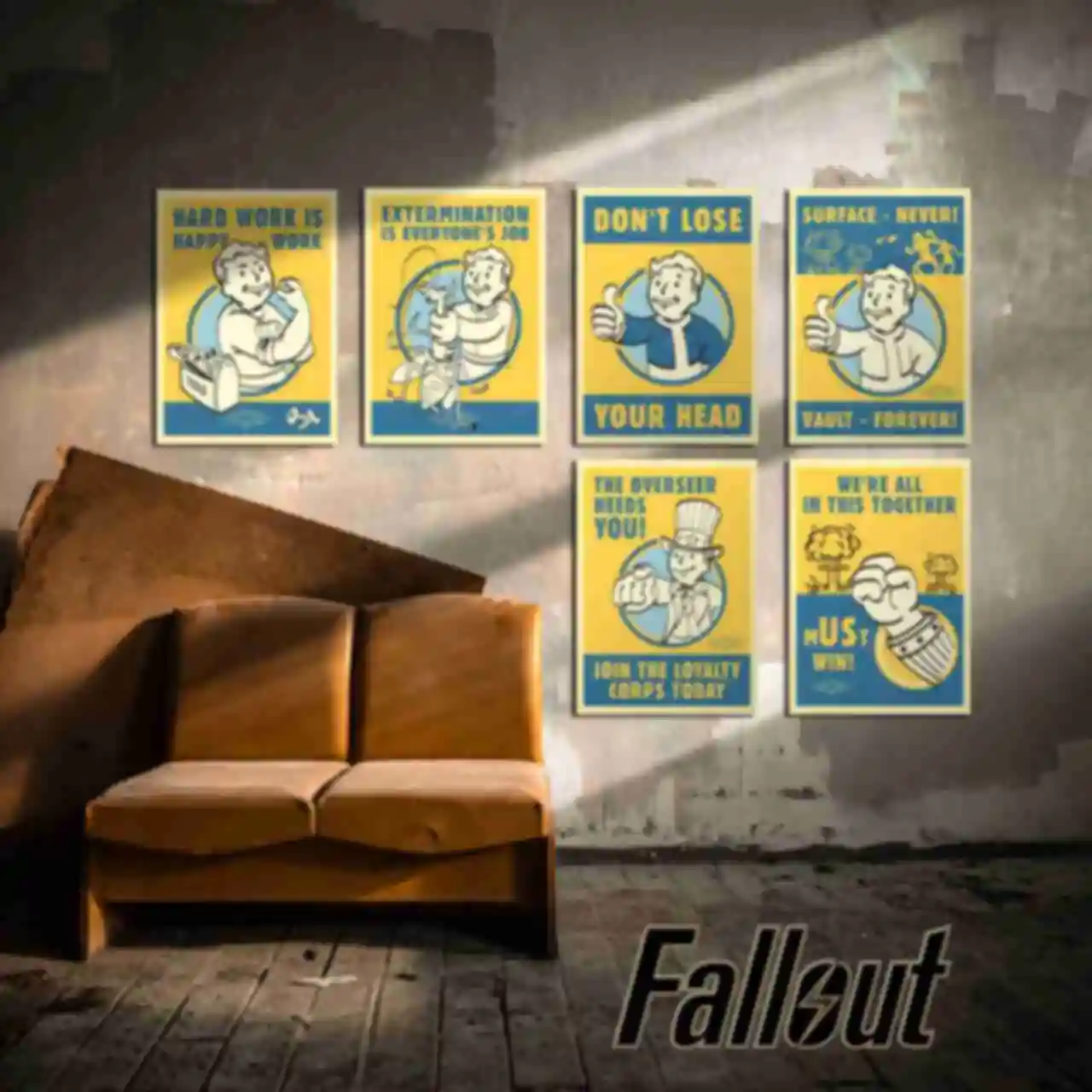 Набор бумажных постеров Fallout с Vault Boy • Плакаты субежища с Волт Боем • Подарок для геймера. Фото №57