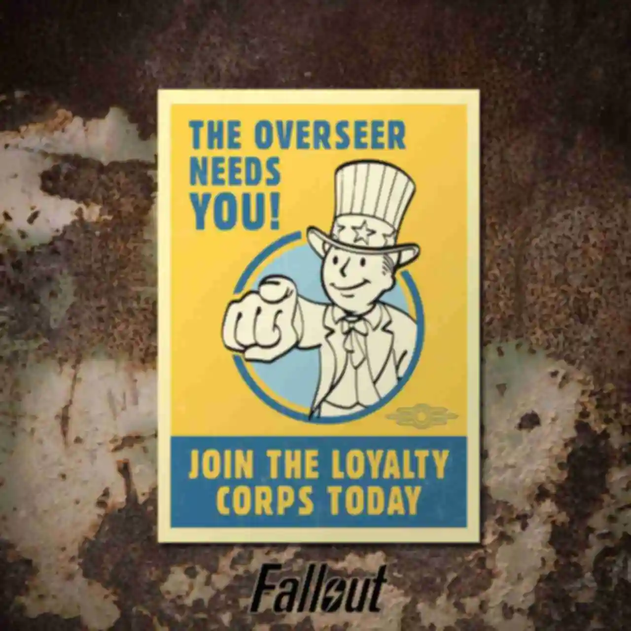 Бумажный постер Overseer needs you • Плакат с Vault Boy в стиле Фаллаут • Подарок для геймера и фаната игры Fallout. Фото №9