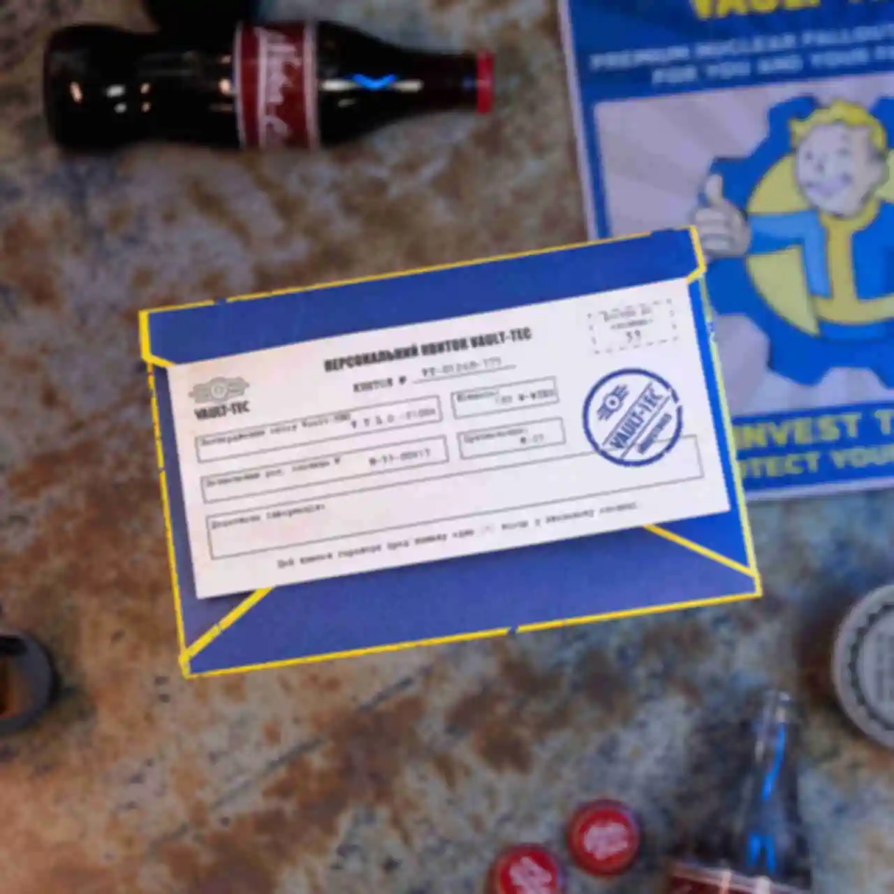 Персональный билет-приглашение Vault-Tec в стиле игры Фоллаут • Подарок Fallout. Фото №15