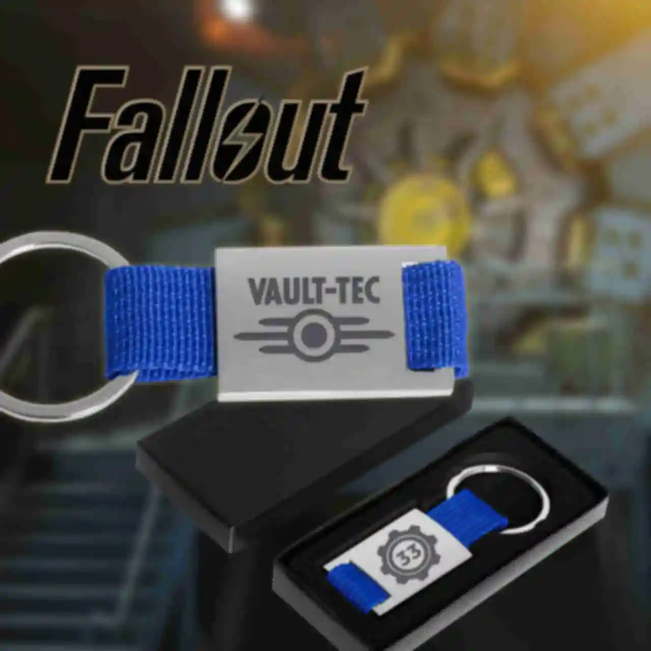 Брелок на ключи с убежища Vault-Tec ⦁ Атрибутика Fallout ⦁ Подарки для геймера и фаната игры Фоллаут