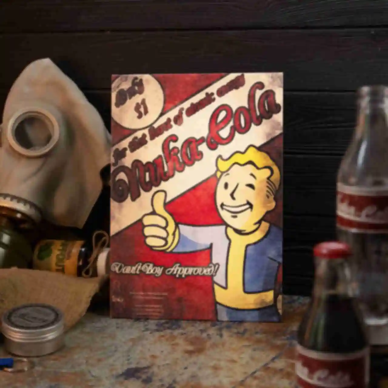 Деревянный постер Фоллаут • Vault Boy • Плакат Fallout • Подарок для геймера. Фото №9