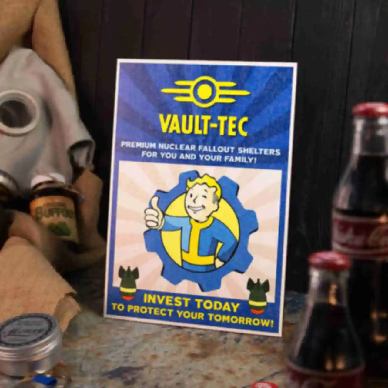 Деревянный постер Фоллаут • Корпорация Vault-Tec • Плакат Fallout • Подарок для геймера. Фото №7