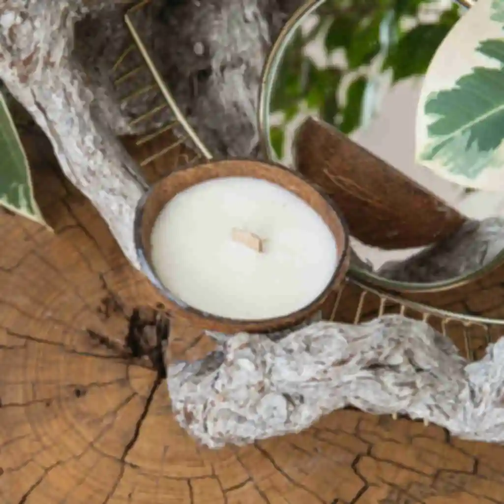 Соєва арома свічка в натуральному кокосі • BaliФото №4