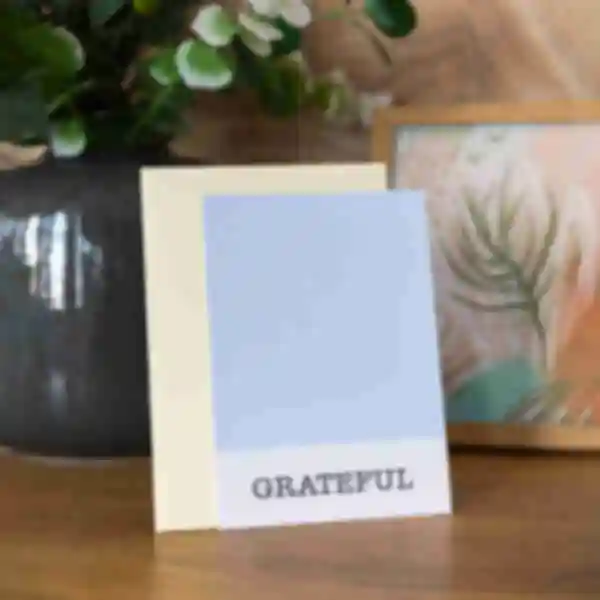 Открытка «Grateful Blue» • Праздничные сувениры и атрибутика • Универсальный подарок на День Рождения для парня или девушки
