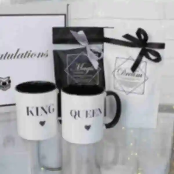 Подарочный набор ❤ «King & Queen» ⦁ Подарок любимой девушке, жене ⦁ Подарок на свадьбу молодоженам ⦁ Подарок паре на годовщину