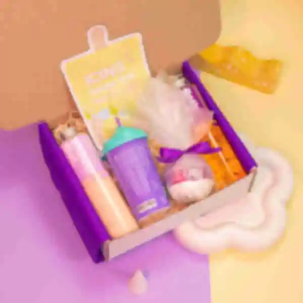 Spa box «Orange sunset» ⦁ Подарунковий бокс для дівчини - набір косметики для догляду за шкірою