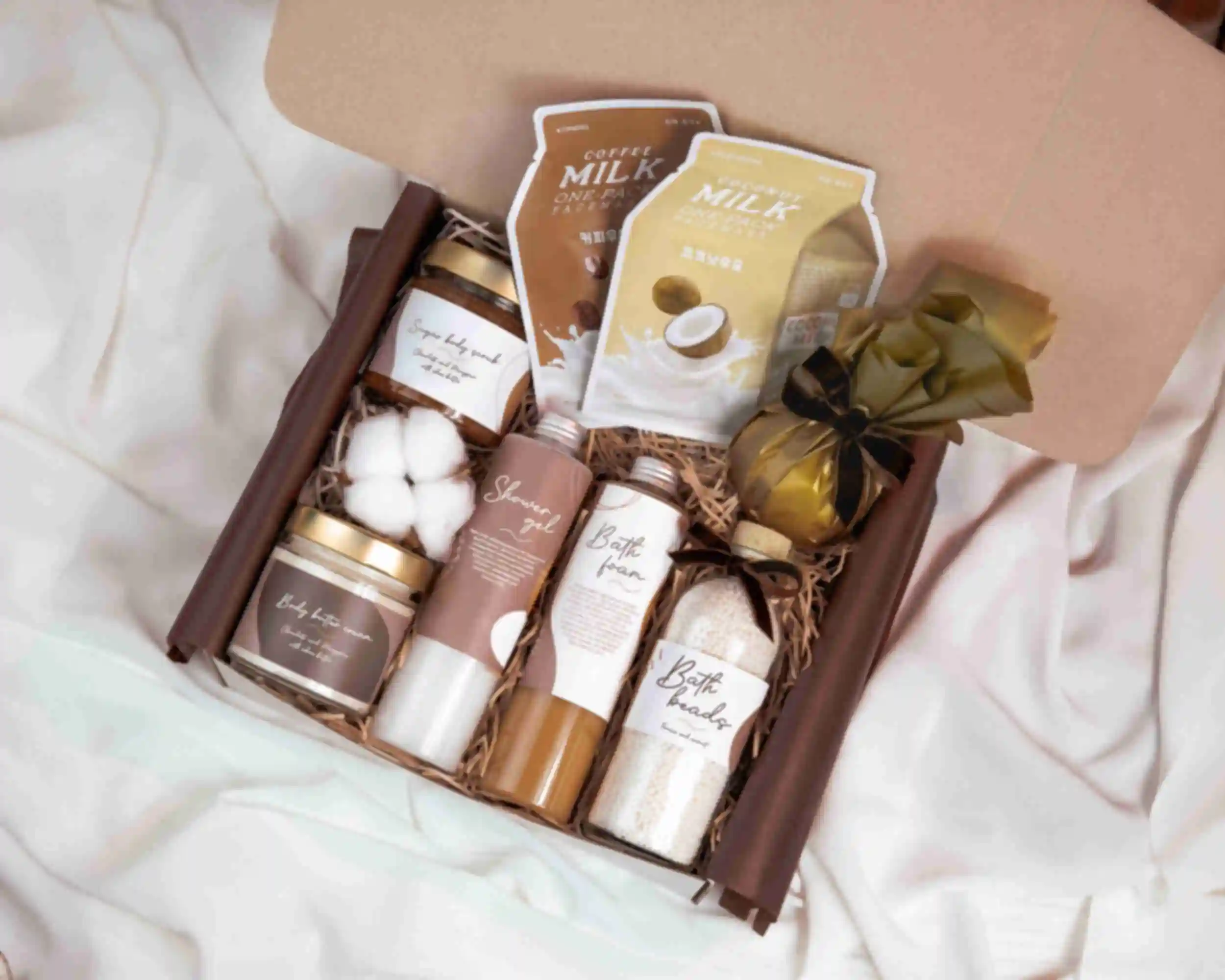 Spa box «Chocolate&Tiramisu» ⦁ Premium ⦁ Подарочный набор уходовой косметики для девушки