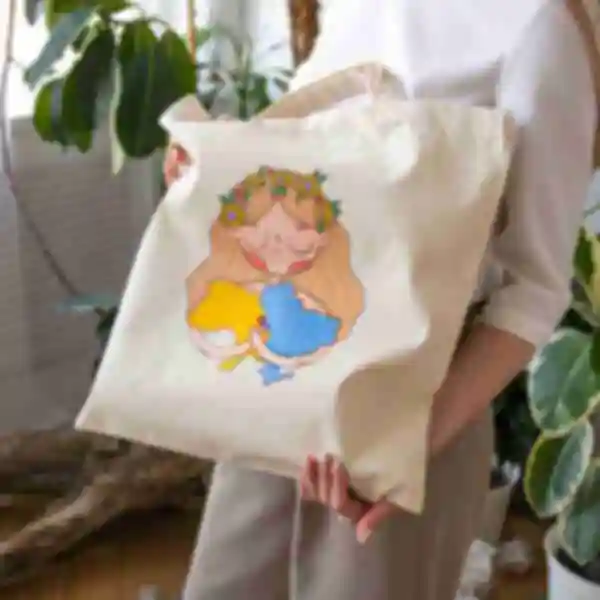 Шоппер «Українка» • Патриотическая дизайнерская эко-сумка • Подарок девушке на 8 марта 