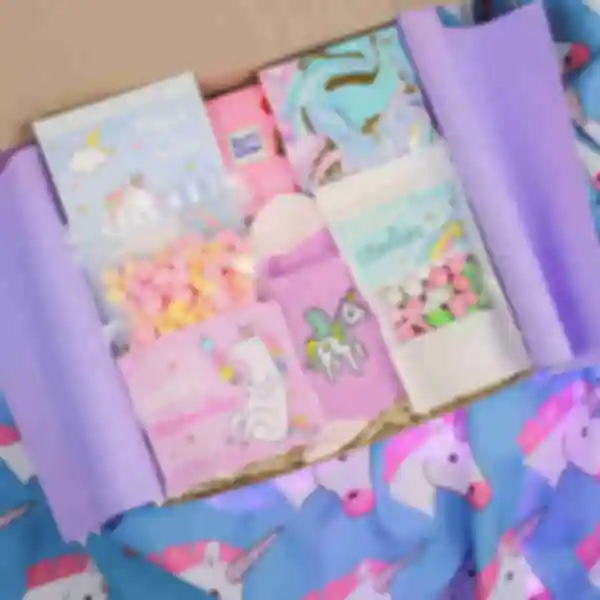 Подарунковий набір «Unicorn box» ⦁ classic ⦁ Подарунок дівчині, подрузі, сестрі, доньці БЕЗ БЛОКНОТУ