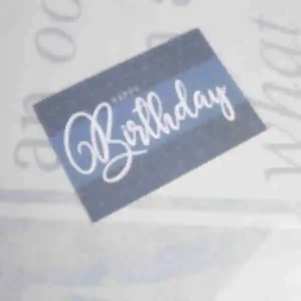 Открытка «Happy Birthday» Blue • Праздничные сувениры и атрибутика • Романтический подарок для парня или девушки