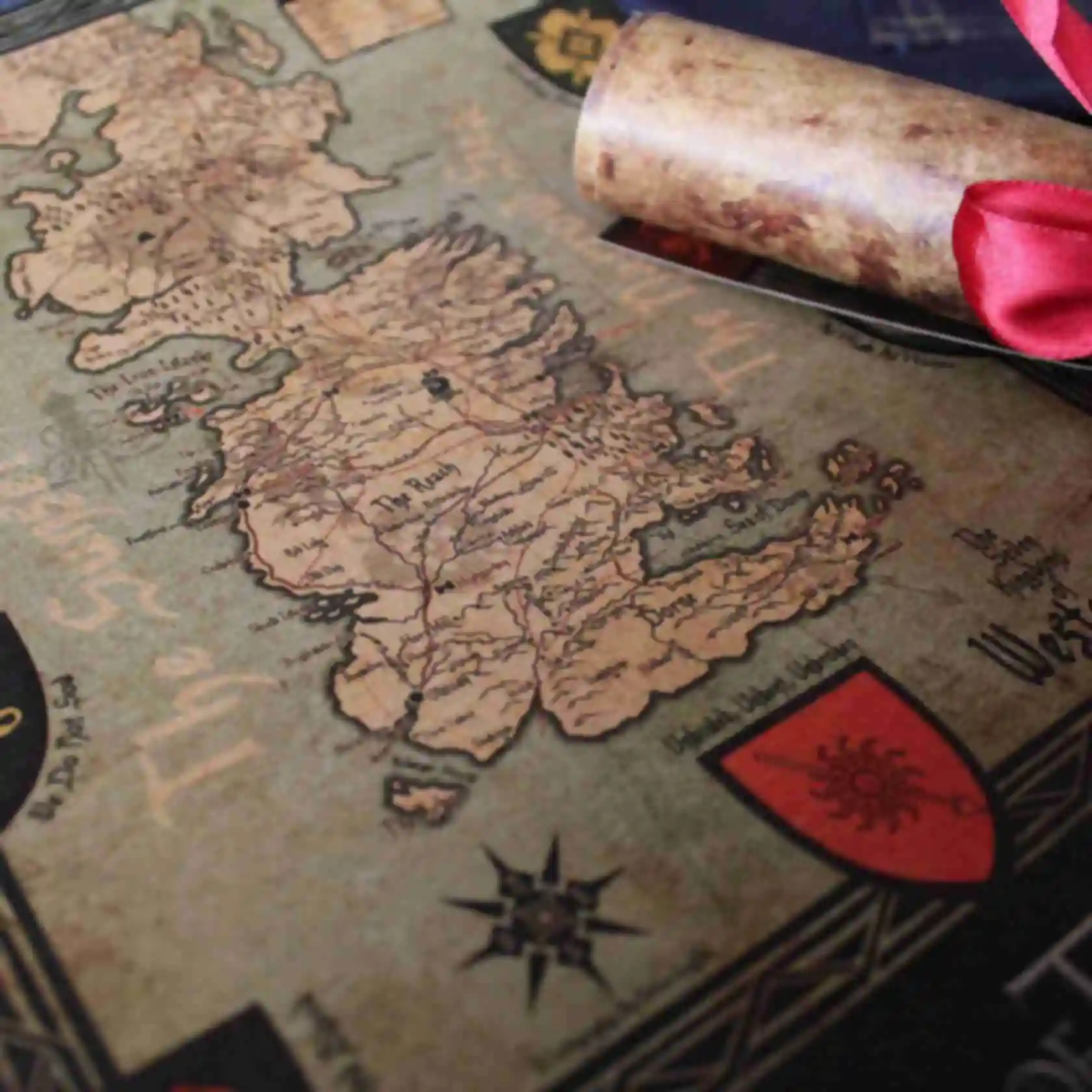 Старовинна мапа Вестероса • Гра Престолів • Сувеніри та атрибутика • Подарунки за серіалом Game of ThronesФото №3