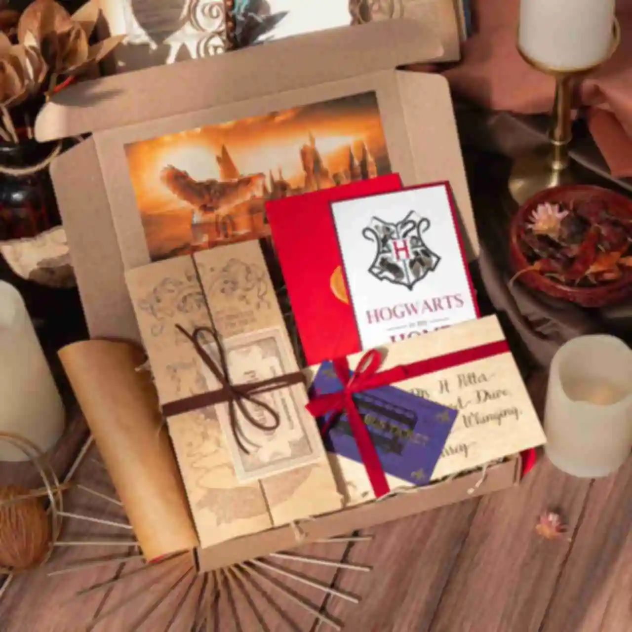Набор «Приглашение в Хогвартс» ⚡️  Подарок в стиле Гарри Поттера ⚡️ Hogwarts Harry Potter