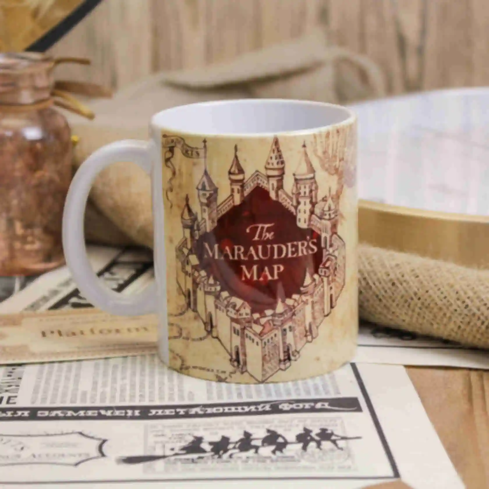 Чашка Marauder's Map ⚡️ Горнятко Гаррі Поттер ⚡️ Сувеніри ⚡️ Подарунки Harry PotterФото №1