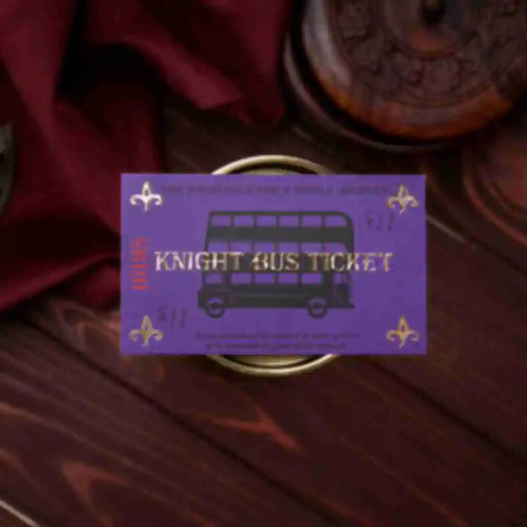 Квиток на автобус «Нічний лицар» ⚡️ Лицарський автобус ⚡️ Подарунки Гаррі Поттер ⚡️ Harry Potter