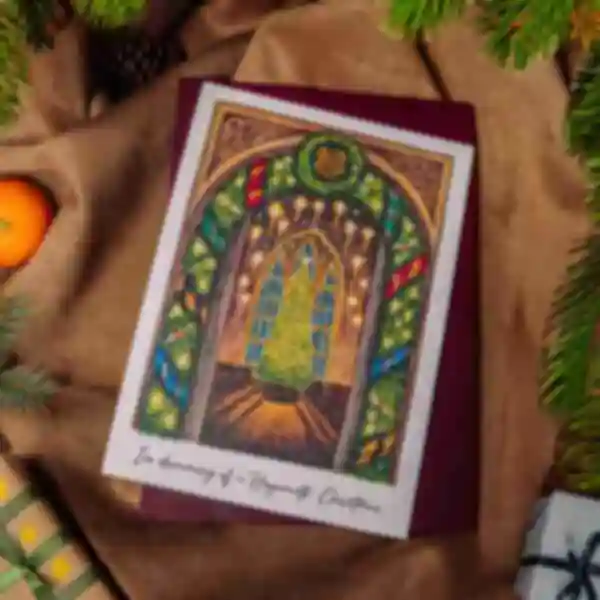 Листівка «Різдво в Гоґвортсі» ⚡️ Hogwarts ⚡️ Подарунки Гаррі Поттер ⚡️ Harry Potter
