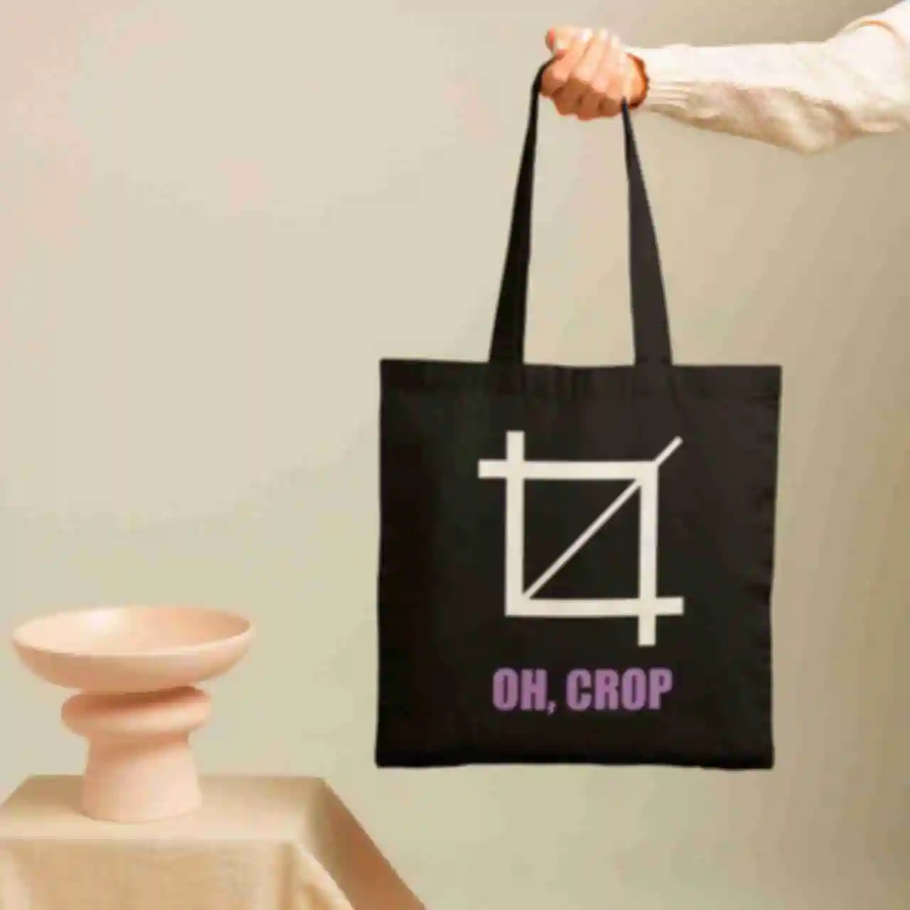 Шоппер №7 • OH Crop • Мерч для иллюстратора или дизайнера • Стильная дизайнерская эко-сумка