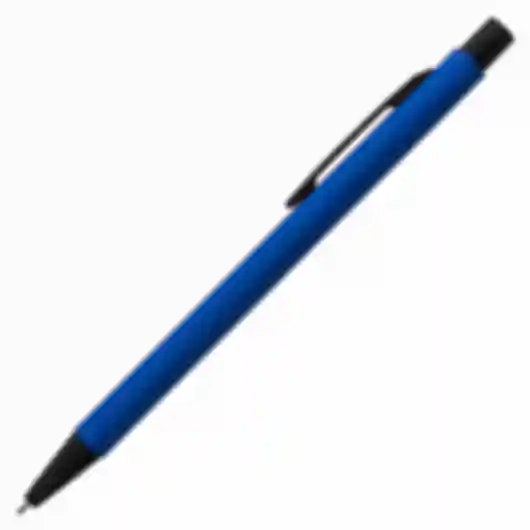 Ручка шариковая металлическая с прорезиненной поверхностью. Фото №1