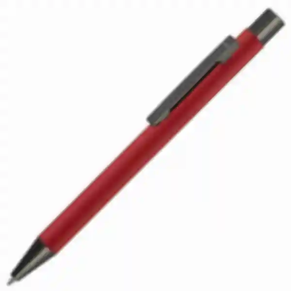 Металлическая шариковая ручка с мягким на ощупь корпусом