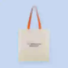 Шопер з кольоровими ручками • Стильна дизайнерська еко-сумка • Шопер під нанесення логотипу