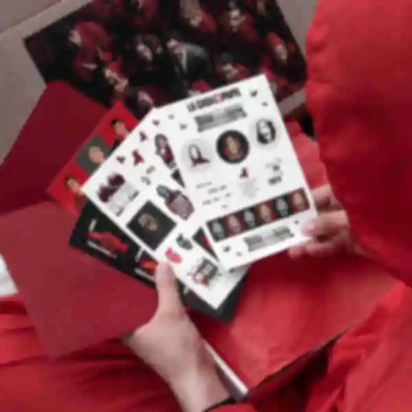Стикерпак • Бумажный дом • Набор наклеек • Подарок фанату сериала La Casa de Papel АРХИВ
