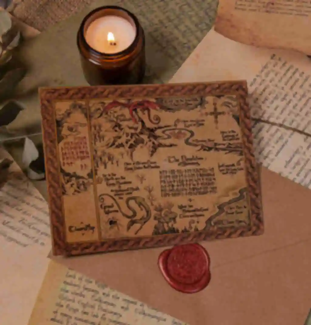 Карта с Одинокой горой Эребор • Властелин Колец • Подарки The Lord of the Rings