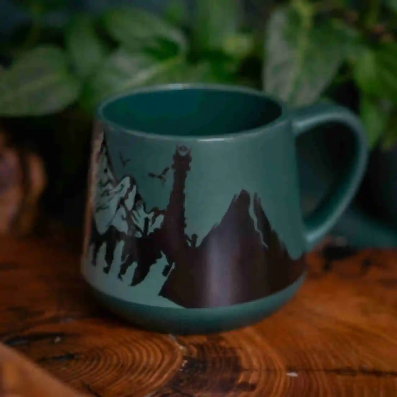 Чашка деколь «Братство кольца» зеленая ⦁ Кружка Властелин Колец ⦁  Подарок фанату Lord of the Rings. Фото №3
