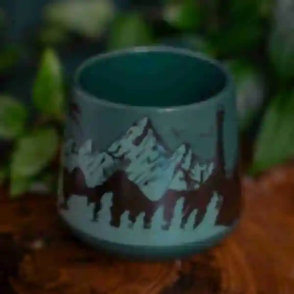 Чашка деколь «Братство персня» зелена ⦁ Горнятко Володар Перснів ⦁ Подарунок фанату Lord of the Rings