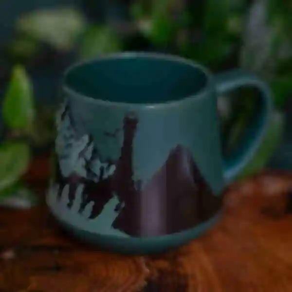 Чашка деколь «Братство кольца» зеленая ⦁ Кружка Властелин Колец ⦁  Подарок фанату Lord of the Rings