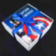 Подарочная коробка с декором Капитан Америка