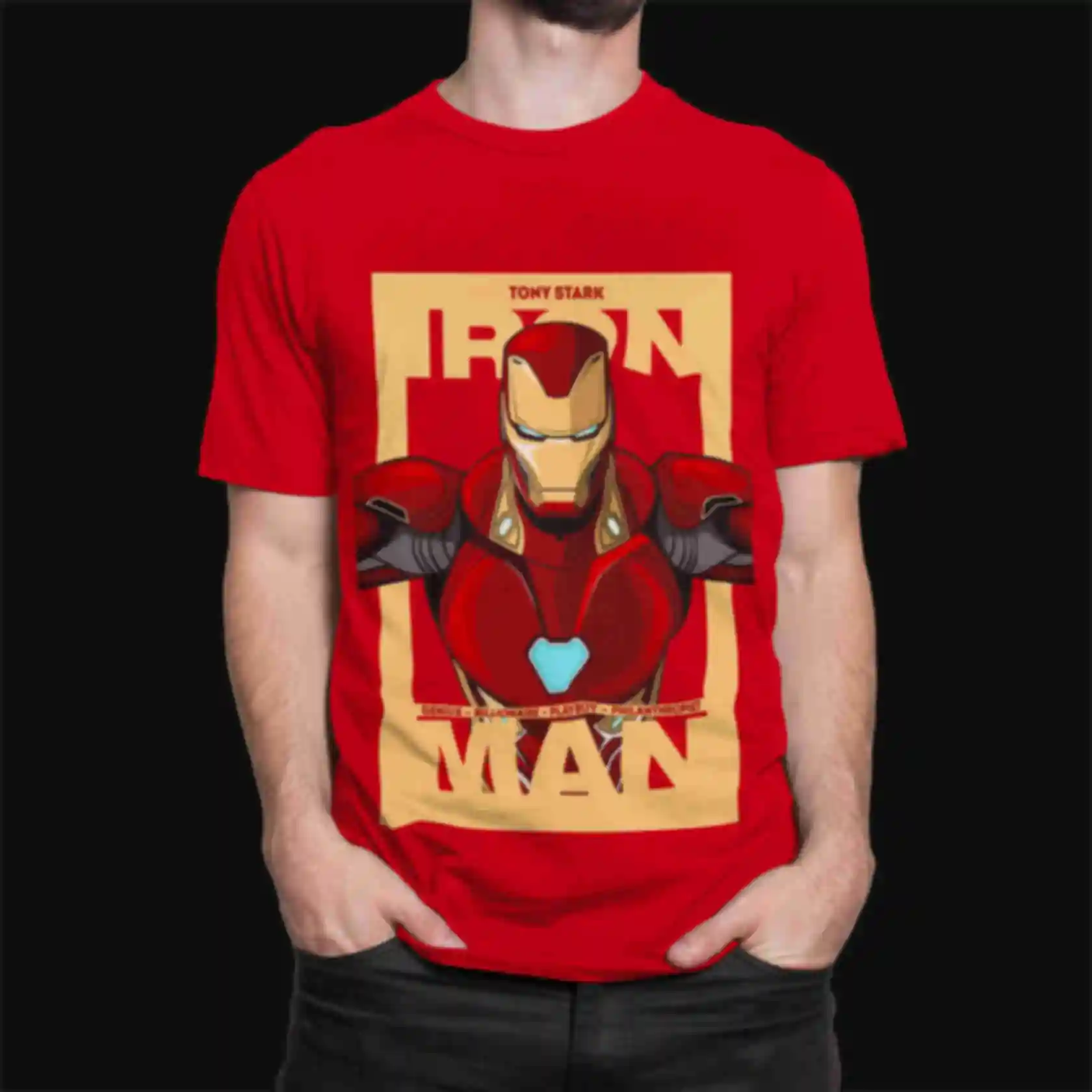Футболка №18 • Железный человек 2.0 • Marvel, красная. Фото №15