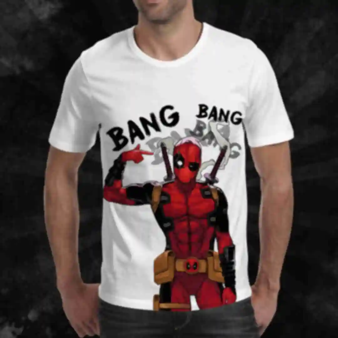 Футболка №27 • Bang Bang • Одяг Deadpool • Мерч Марвел • Супергерої MarvelФото №1