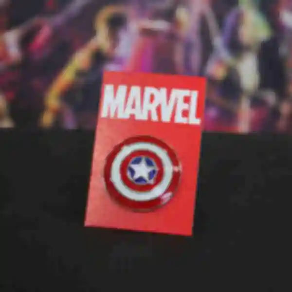 Значок Капитан Америка • Пин Captain America • Сувениры Marvel • Подарки фанату Марвел