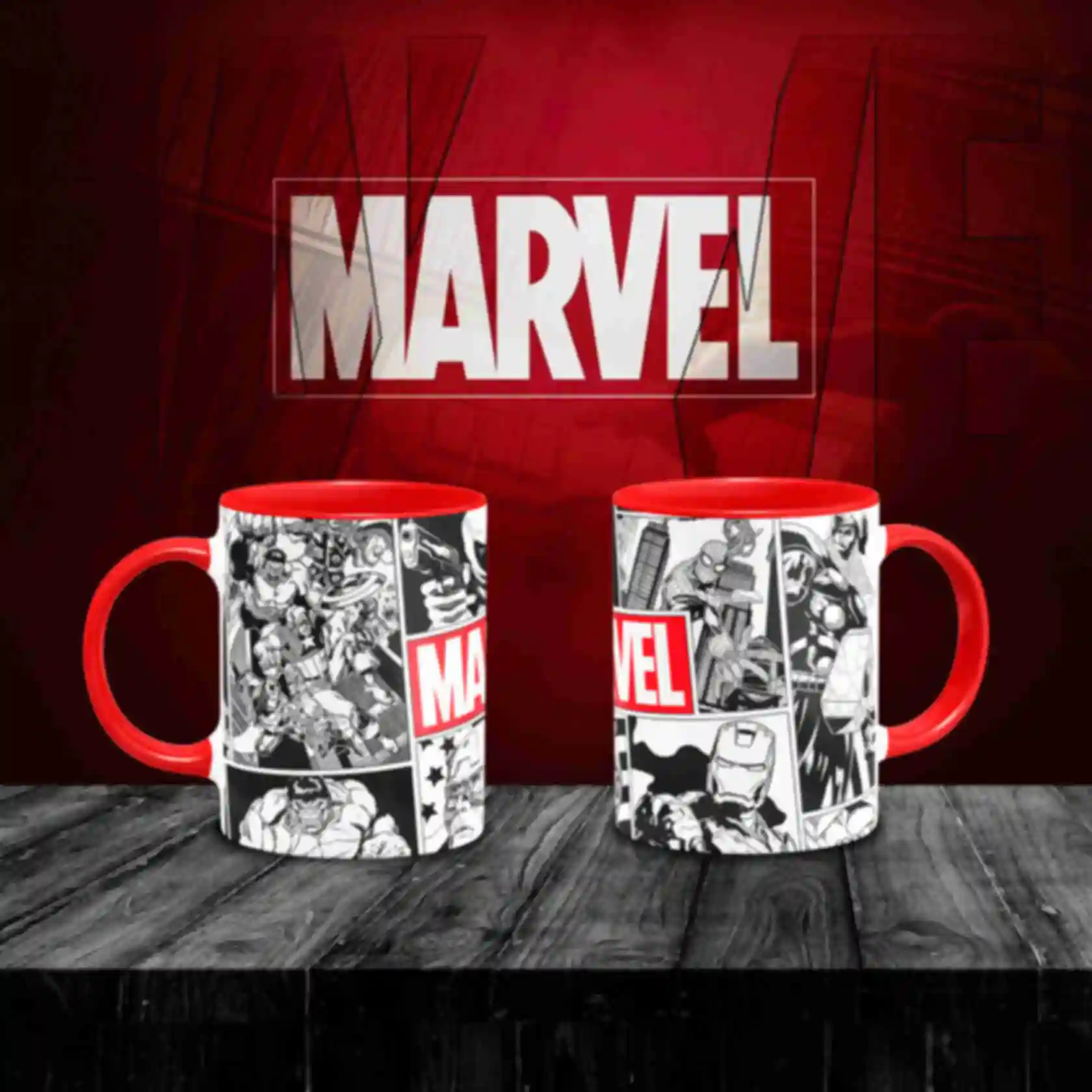 Чашка в стилі Marvel ⦁ Подарунок фанату Марвел ⦁ Сувеніри з супергероямиФото №105
