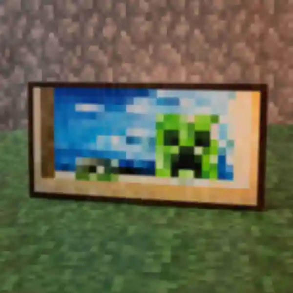 Картина ⦁ Creebet ⦁ Постер в стилі гри Minecraft ⦁ Подарунок по Майнкрафт геймеру