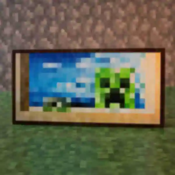 Картина ⦁ Creebet ⦁ Постер в стиле игры Minecraft ⦁ Подарок по Майнкрафт геймеру 