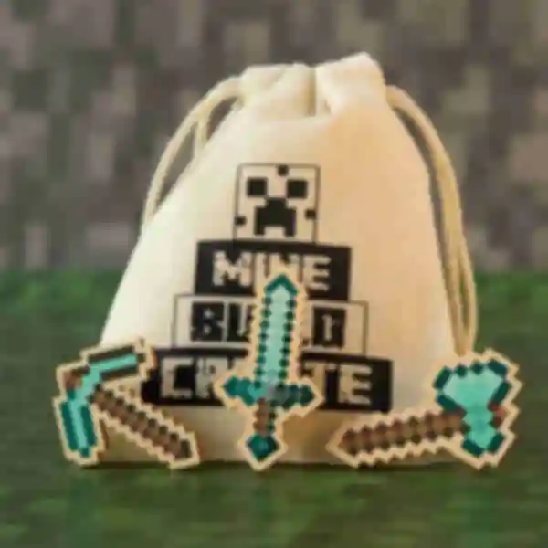 Набір значків Minecraft ⦁ Піни у стилі гри Майнкрафт ⦁ Подарунок геймеру