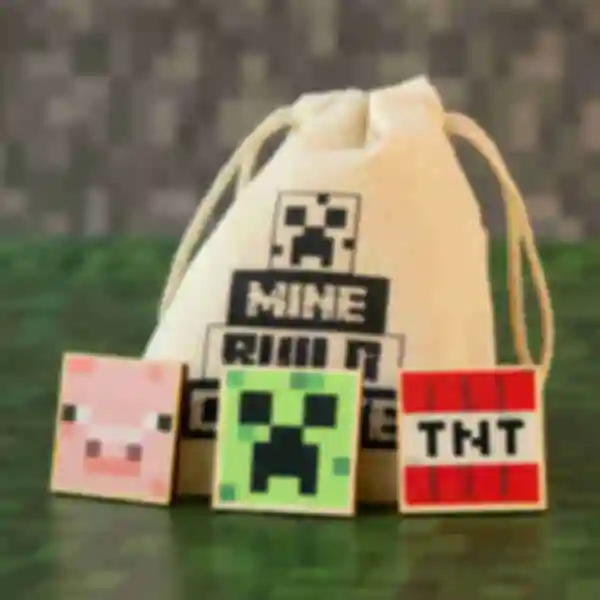 Набор значков Minecraft ⦁ Пины в стиле игры Майнкрафт ⦁ Подарок геймеру