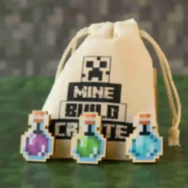 Набор значков Minecraft ⦁ Пины в стиле игры Майнкрафт ⦁ Подарок геймеру