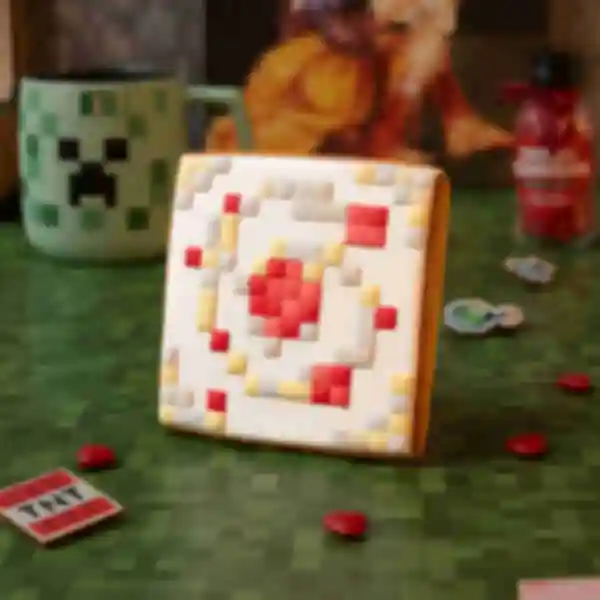 Пряник Тортик ⦁ Їжа в стилі гри Майнкрафт ⦁ Подарунок геймеру та фанату Minecraft