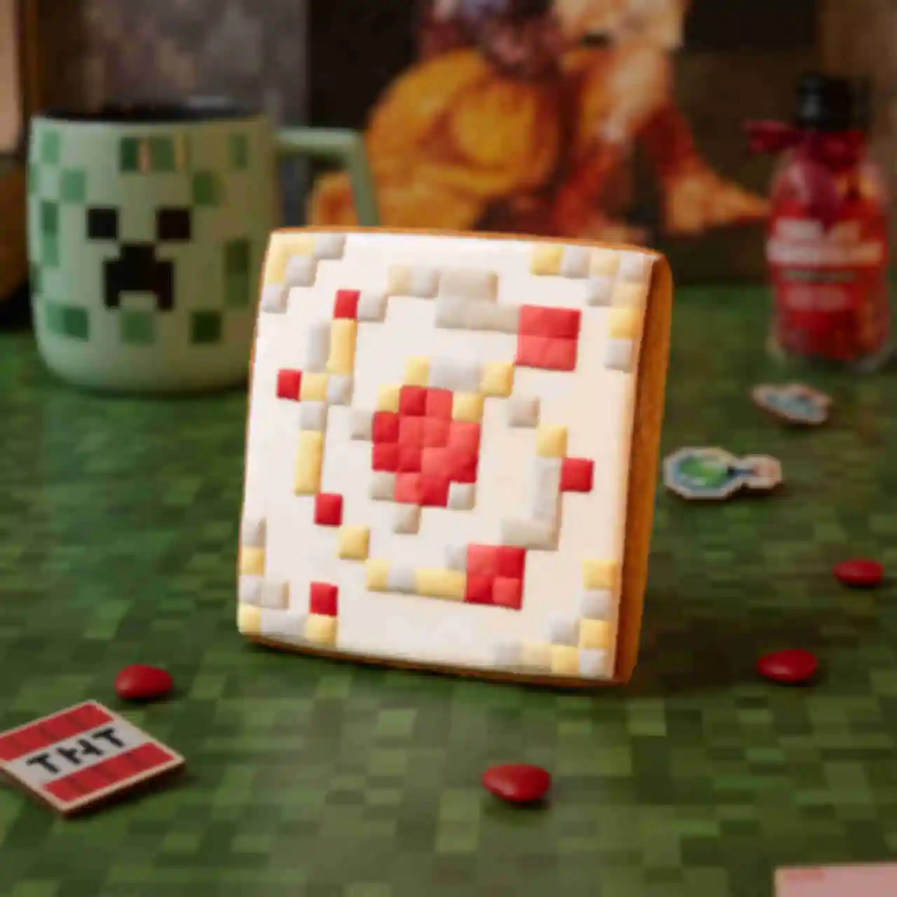 Пряник Тортик ⦁ Їжа в стилі гри Майнкрафт ⦁ Подарунок геймеру та фанату MinecraftФото №1