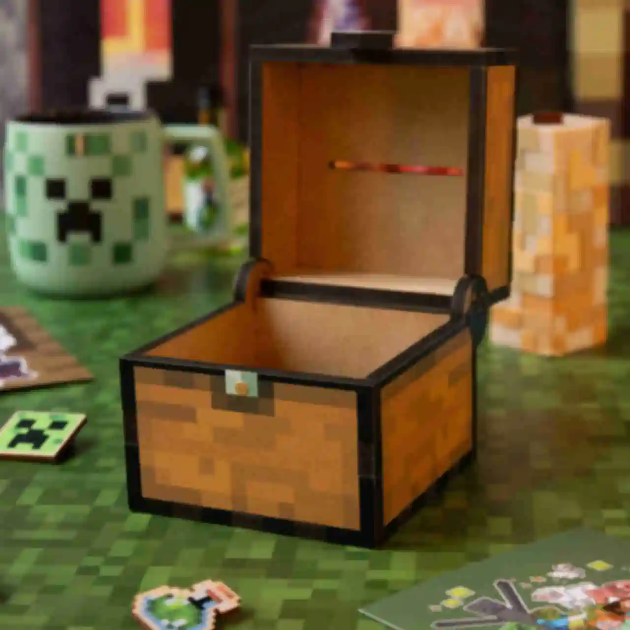 Скриня Minecraft ⦁ Шкатулка у стилі гри Майнкрафт ⦁ Подарунок геймеруФото №1
